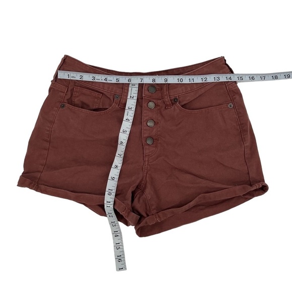 Universal Thread Mauve High Rise MIDI Cuffed Shorts Size 4 Women’s - Picture 5 of 6